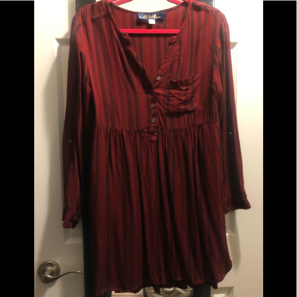 Red Pinstripe Dress